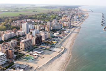 Aerial photograpy of Lido DI Savio in the state Emilia Romagna, Italy