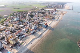 Lido DI Savio in the state Emilia Romagna, Italy out of the air