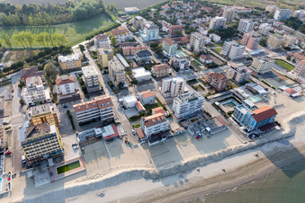 Lido DI Savio in the state Emilia Romagna, Italy seen from above