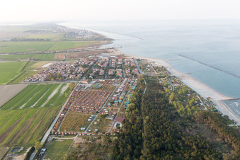 Aerial view of Lido DI Dante in the state Emilia Romagna, Italy