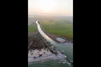 Lido DI Dante in the state Emilia Romagna, Italy seen from above