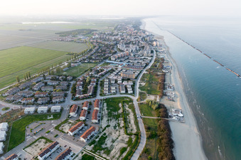 Bird's eye view of Lido DI Dante in the state Emilia Romagna, Italy