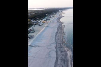 Aerial view of Punta Marina in the state Emilia Romagna, Italy