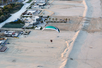 Marina di Ravenna in the state Emilia Romagna, Italy from above