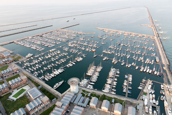 Marina di Ravenna in the state Emilia Romagna, Italy out of the air