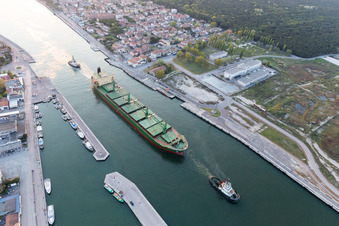 Aerial view of Porto Corsini in the state Emilia Romagna, Italy
