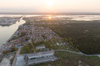 Aerial photograpy of Porto Corsini in the state Emilia Romagna, Italy