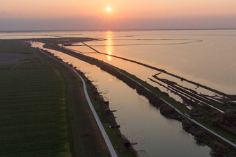Aerial view of La Cascina in the state Emilia Romagna, Italy