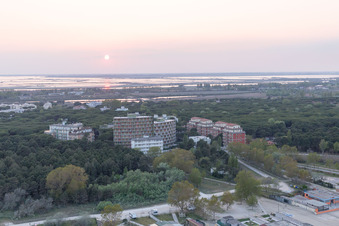 Aerial photograpy of Lido di Spina in the state Emilia Romagna, Italy