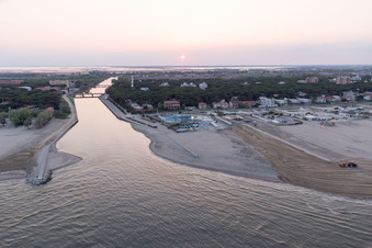 Lido degli Estensi in the state Emilia Romagna, Italy from above