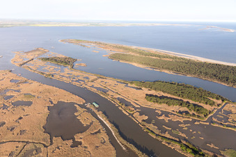Aerial view of Volano in the state Emilia Romagna, Italy