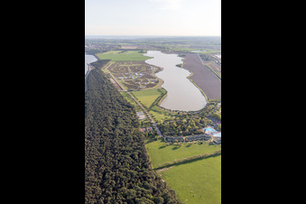 Aerial view of Lido di Volano in the state Emilia Romagna, Italy