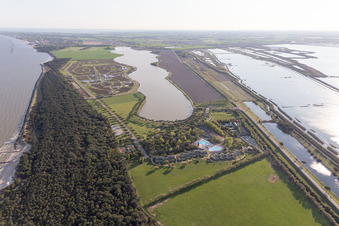 Aerial photograpy of Lido di Volano in the state Emilia Romagna, Italy
