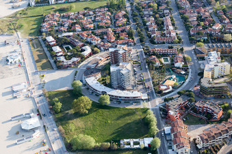 Aerial view of Lido delle Nazioni in the state Emilia Romagna, Italy