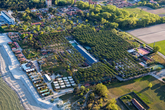 Aerial photograpy of District Lido di Pomposa-Lido degli Scacchi in Comacchio in the state Ferrara, Italy