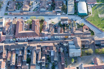 Comacchio in the state Ferrara, Italy viewn from the air