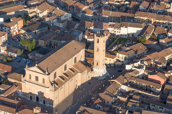 Comacchio in the state Ferrara, Italy seen from above