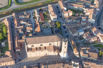 Comacchio in the state Ferrara, Italy viewn from the air