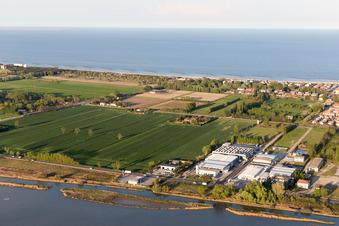 Porto Garibaldi in the state Emilia Romagna, Italy out of the air