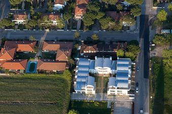 Lido degli Estensi in the state Emilia Romagna, Italy from the plane