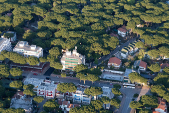 Lido degli Estensi in the state Emilia Romagna, Italy viewn from the air