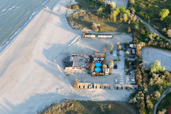Lido di Spina in the state Emilia Romagna, Italy seen from above