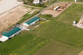 Aerial view of Al Casale in Codroipo in the state Udine, Italy