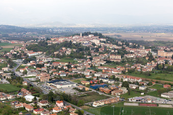Aerial photograpy of San Daniele del Friuli in the state Udine, Italy