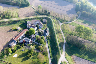 Aerial view of San Giorgio al Tagliamento-Pozzi in the state Veneto, Italy