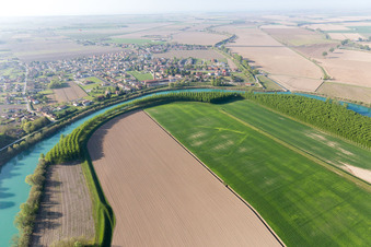 Cesarolo in the state Veneto, Italy from above