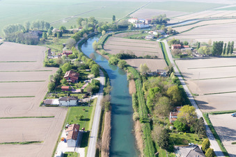 Aerial view of Cavanella in the state Veneto, Italy