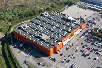 Aerial view of Campeio in the state Veneto, Italy