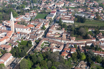 Oblique view of San Vito al Tagliamento in the state Pordenone, Italy