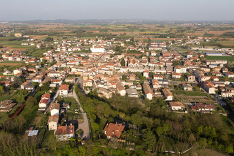 Oblique view of Carpacco in the state Friuli Venezia Giulia, Italy