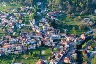 Village view in Travesio in the state Pordenone, Italy