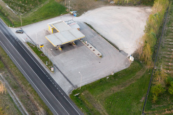 Aerial view of Domanins in the state Friuli Venezia Giulia, Italy