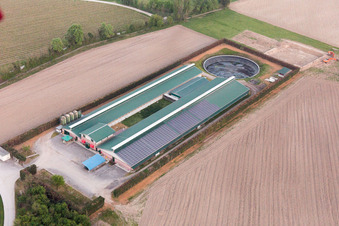 Aerial view of Grava in the state Friuli Venezia Giulia, Italy