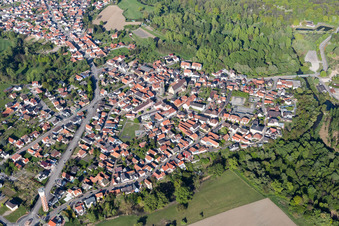 Oblique view of Seltz in the state Bas-Rhin, France