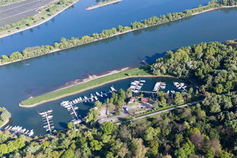 Bird's eye view of Beinheim in the state Bas-Rhin, France