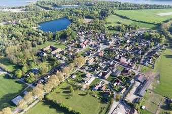Fort-Louis in the state Bas-Rhin, France from the drone perspective