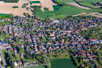 Village view in the district Scherzheim in Lichtenau in the state Baden-Wuerttemberg, Germany