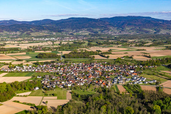 From the west in the district Unzhurst in Ottersweier in the state Baden-Wuerttemberg, Germany