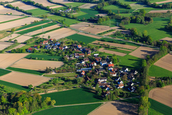 Village view from the northwest in the district Unzhurst in Ottersweier in the state Baden-Wuerttemberg, Germany