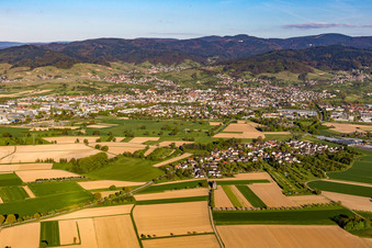 Aerial view of Bühl in the state Baden-Wuerttemberg, Germany