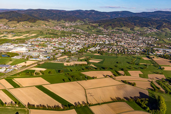From the west in Bühl in the state Baden-Wuerttemberg, Germany