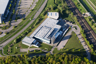 Aerial view of Bada in Bühl in the state Baden-Wuerttemberg, Germany