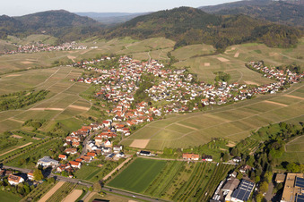 Aerial view of District Eisental in Bühl in the state Baden-Wuerttemberg, Germany