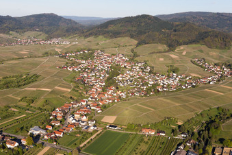 Aerial photograpy of District Eisental in Bühl in the state Baden-Wuerttemberg, Germany
