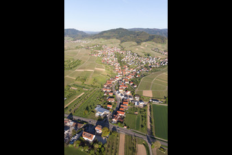 District Eisental in Bühl in the state Baden-Wuerttemberg, Germany from above