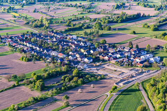 Aerial photograpy of District Förch in Rastatt in the state Baden-Wuerttemberg, Germany